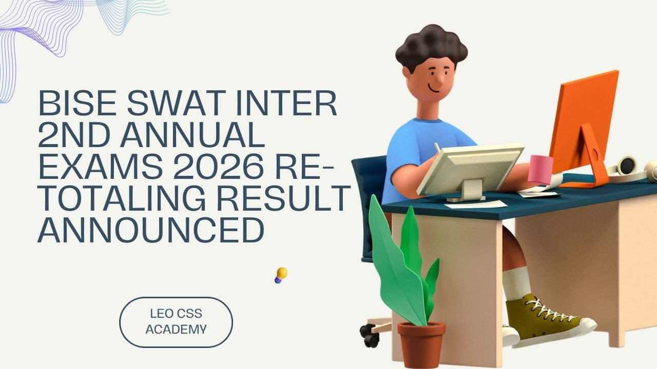 BISE Swat Inter 2nd Annual Exams 2026 Re-Totaling Result Announced