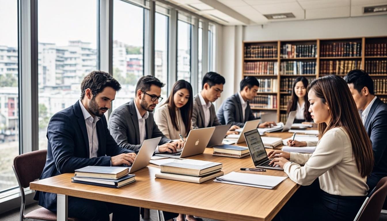 CSS exam preparation with diverse candidates studying