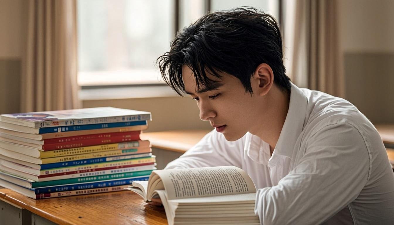 Student preparing for CSS English essay examination