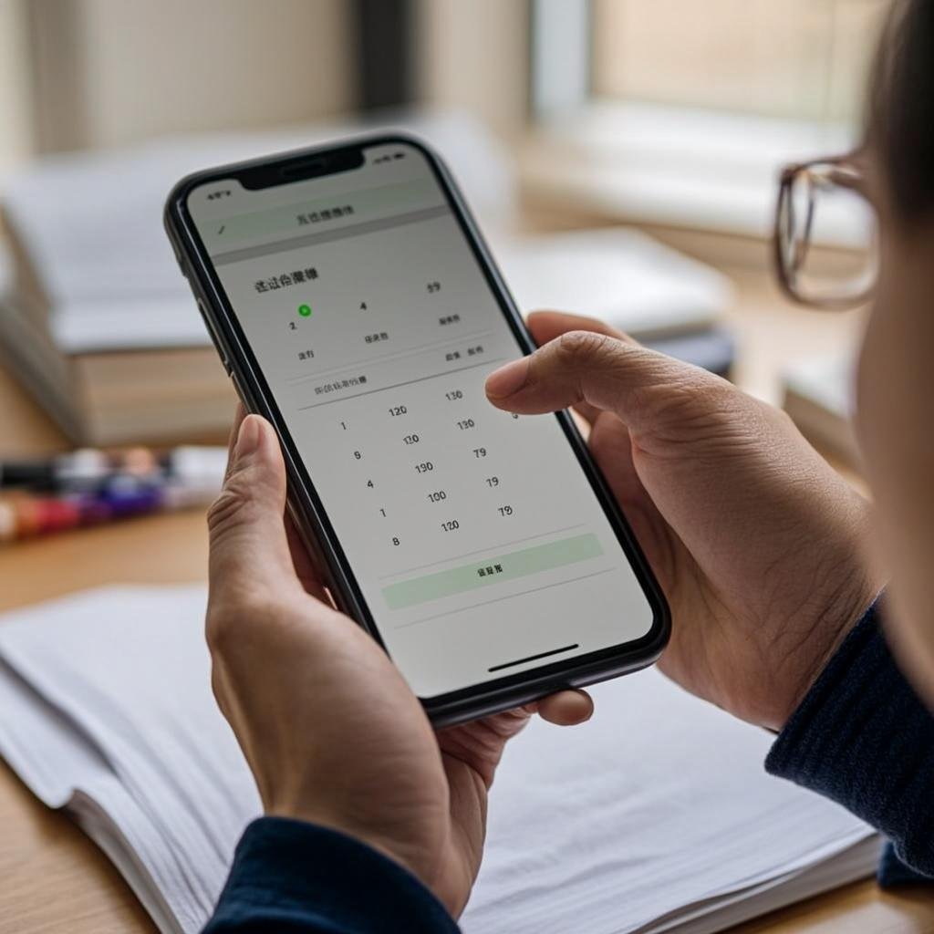 Student checking HSSC result on smartphone