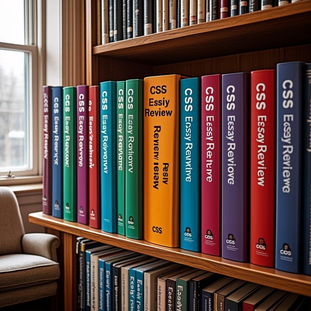 Collection of CSS exam preparation books covering various optional subjects
