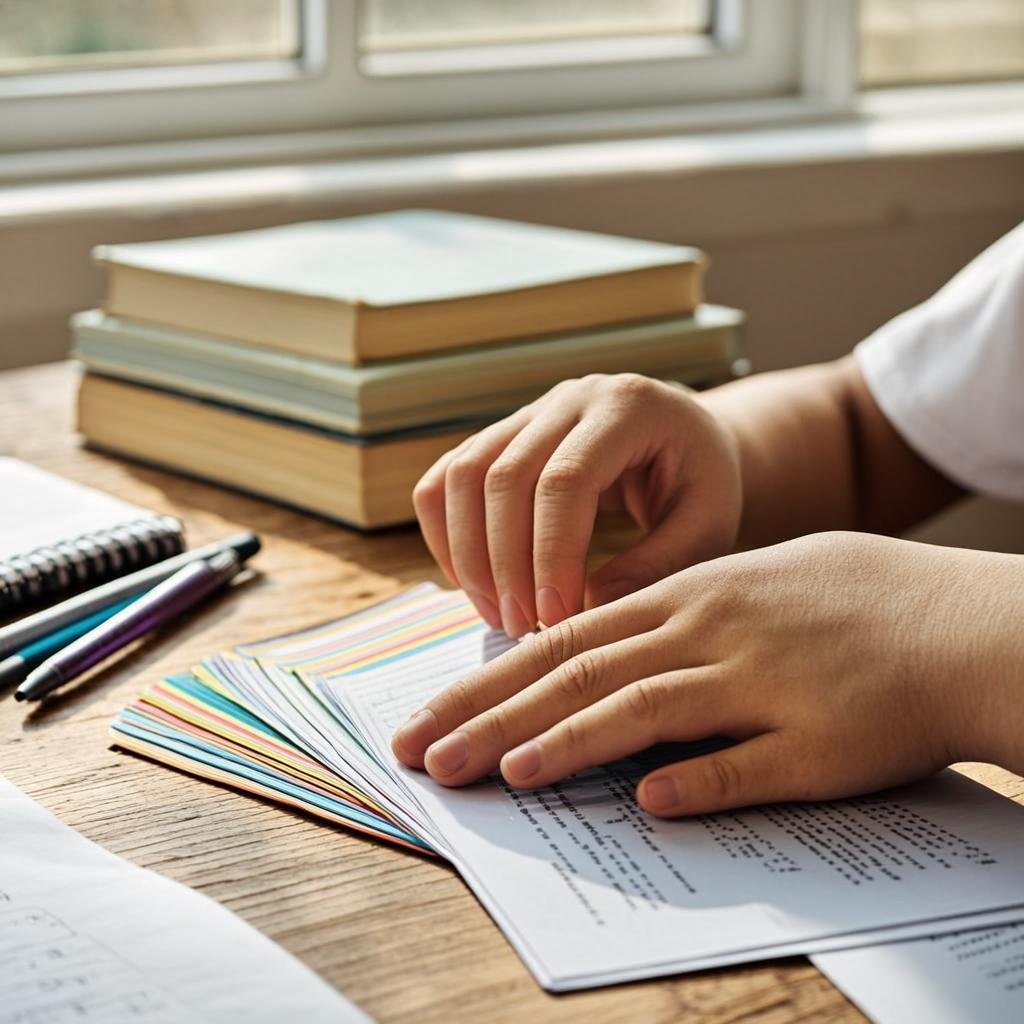 Using flashcards for memory improvement