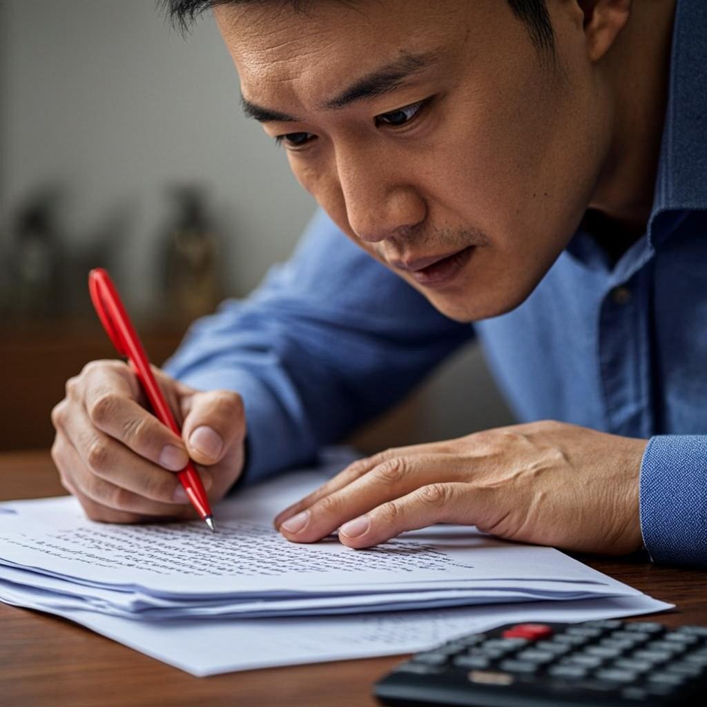 Teacher grading examination papers