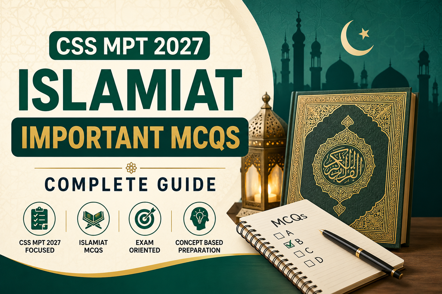 CSS MPT 2027 Islamiat Important MCQs: Complete Guide